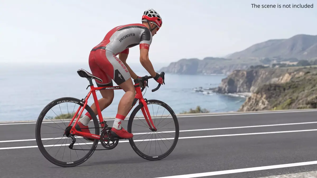 Specialized Cyclist Rider Set Animated Rigged For Maya 3D model