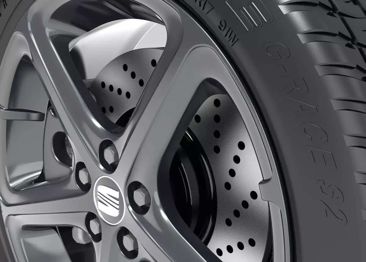 Orig 3D Seat VW rim wheel 7x17 BBS 4817 incl tyre and brake 3D model