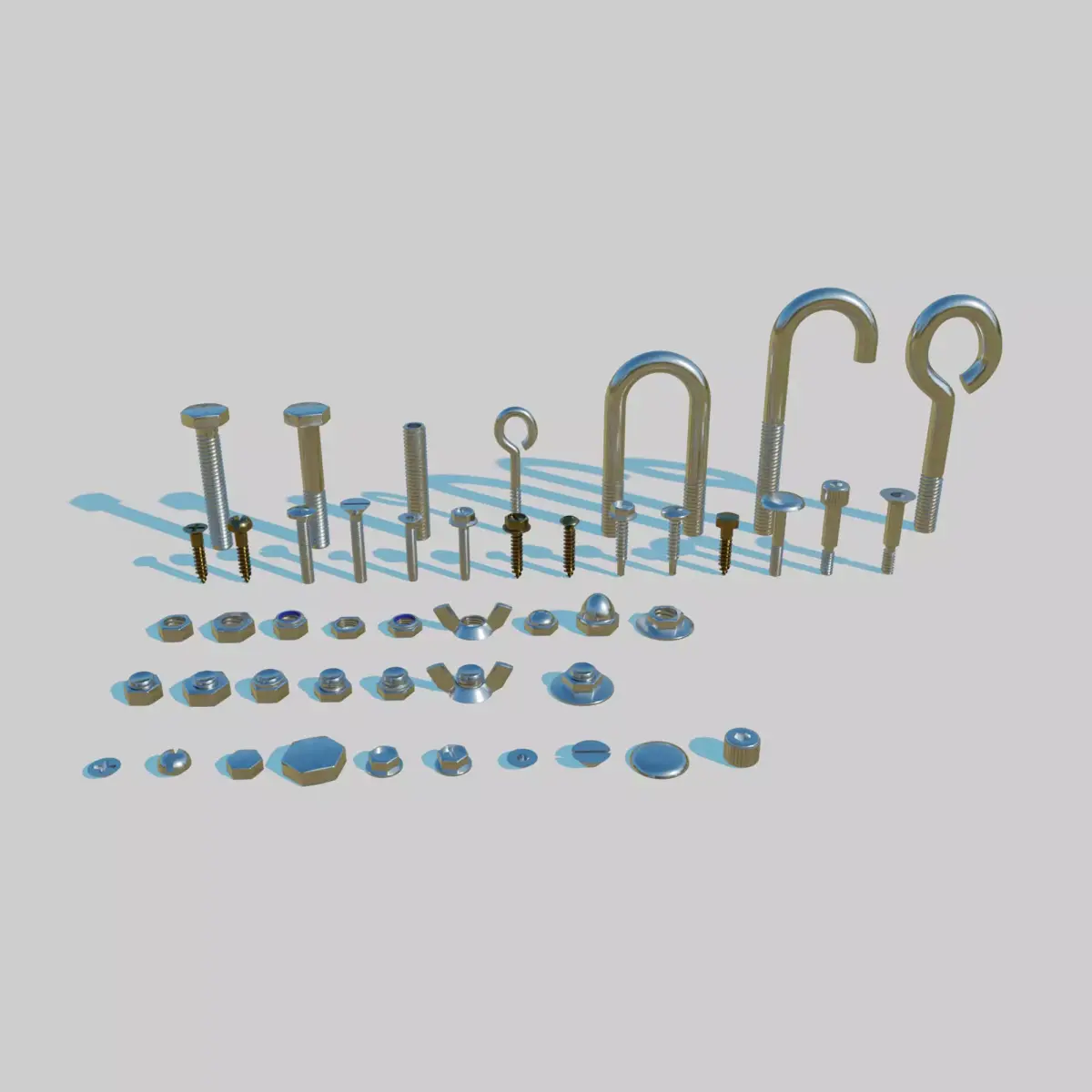 Nuts and Bolts 3D model