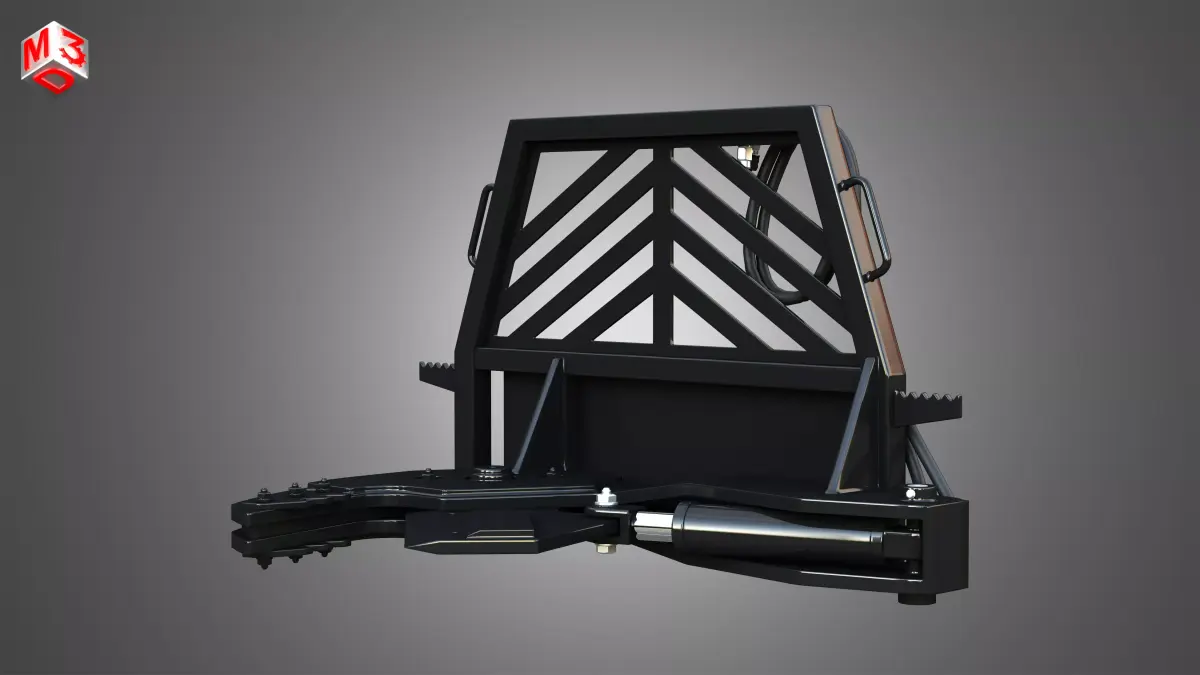 Tree Shear Compact Track - Skid Steer Loader Attachment 3D model