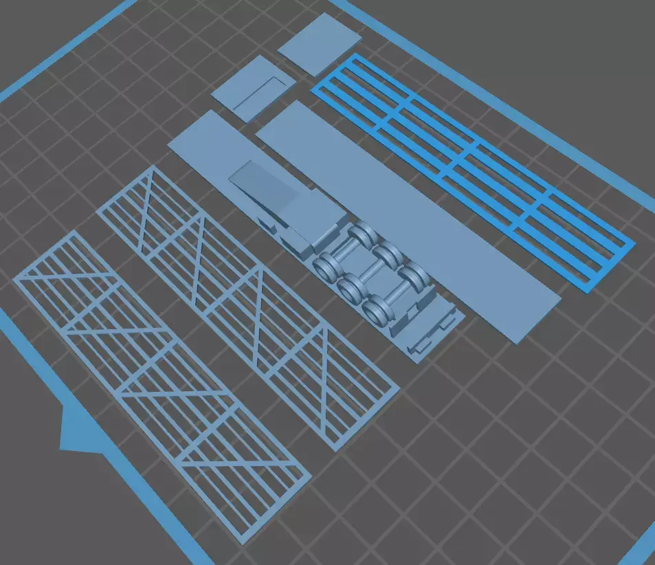 N scale Sheep Truck  A and B trailers 3D print model