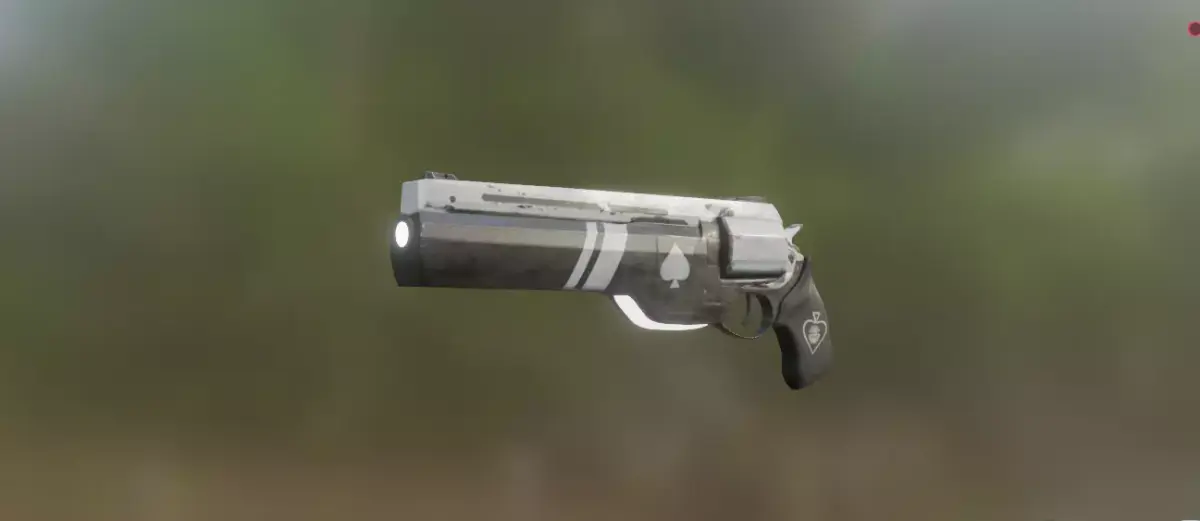 Cyber revolver  Low-poly 3D model