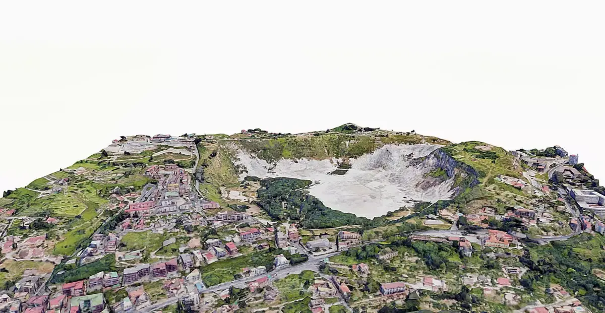 Phlegraean Fields Low-poly 3D model