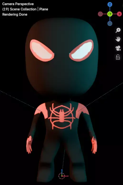 Spiderman miles morales chibli character  3D model
