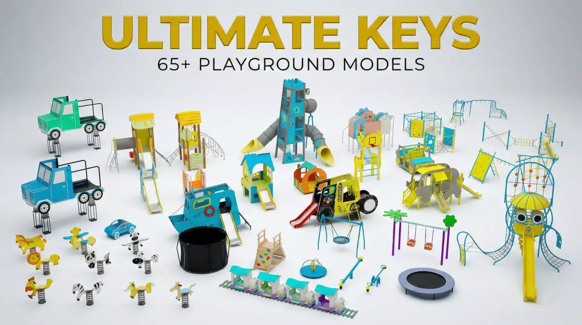 Ultimate 3D Park - Playground Mega Pack 3D model