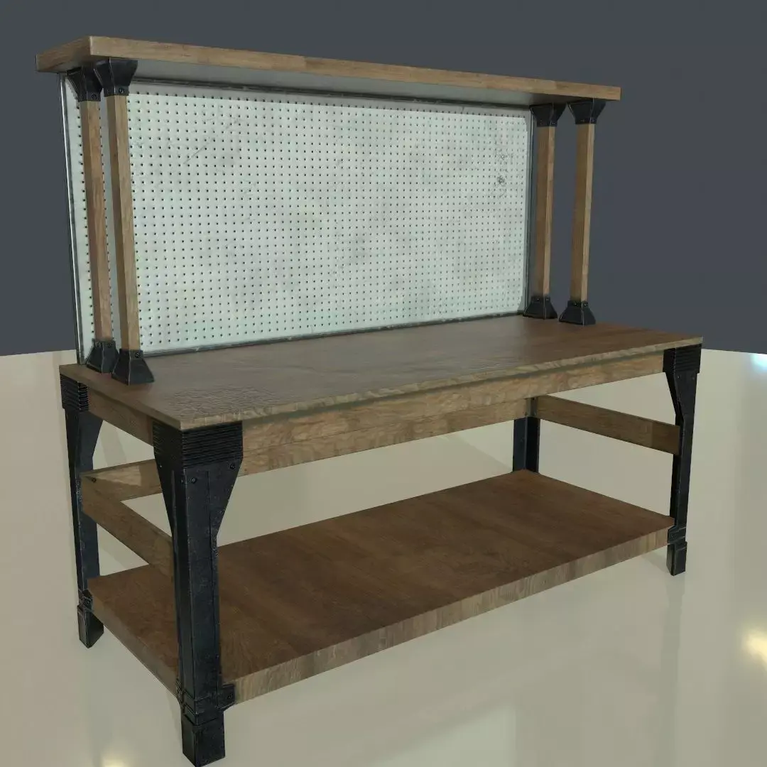 PBR Workbench industrial style Low-poly 3D model