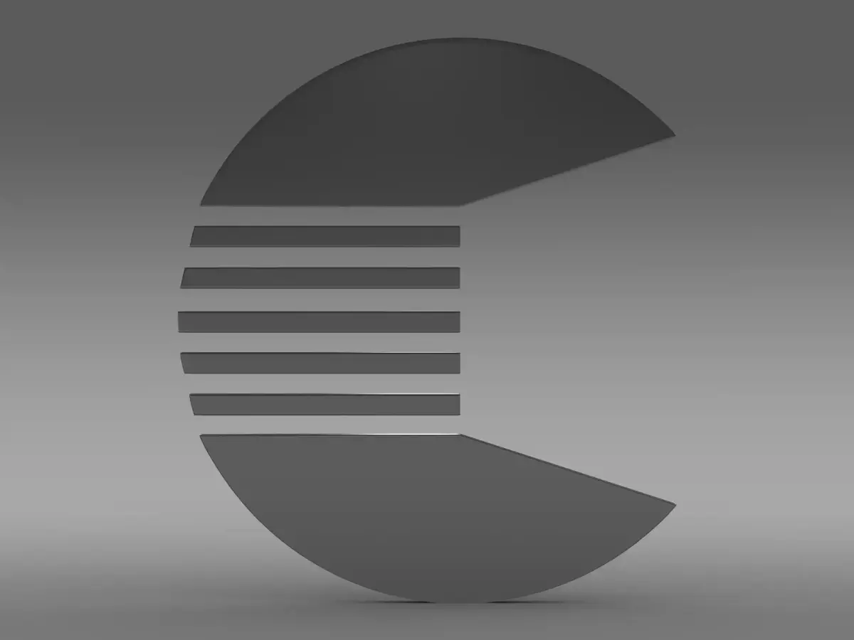 Quant logo 3D model