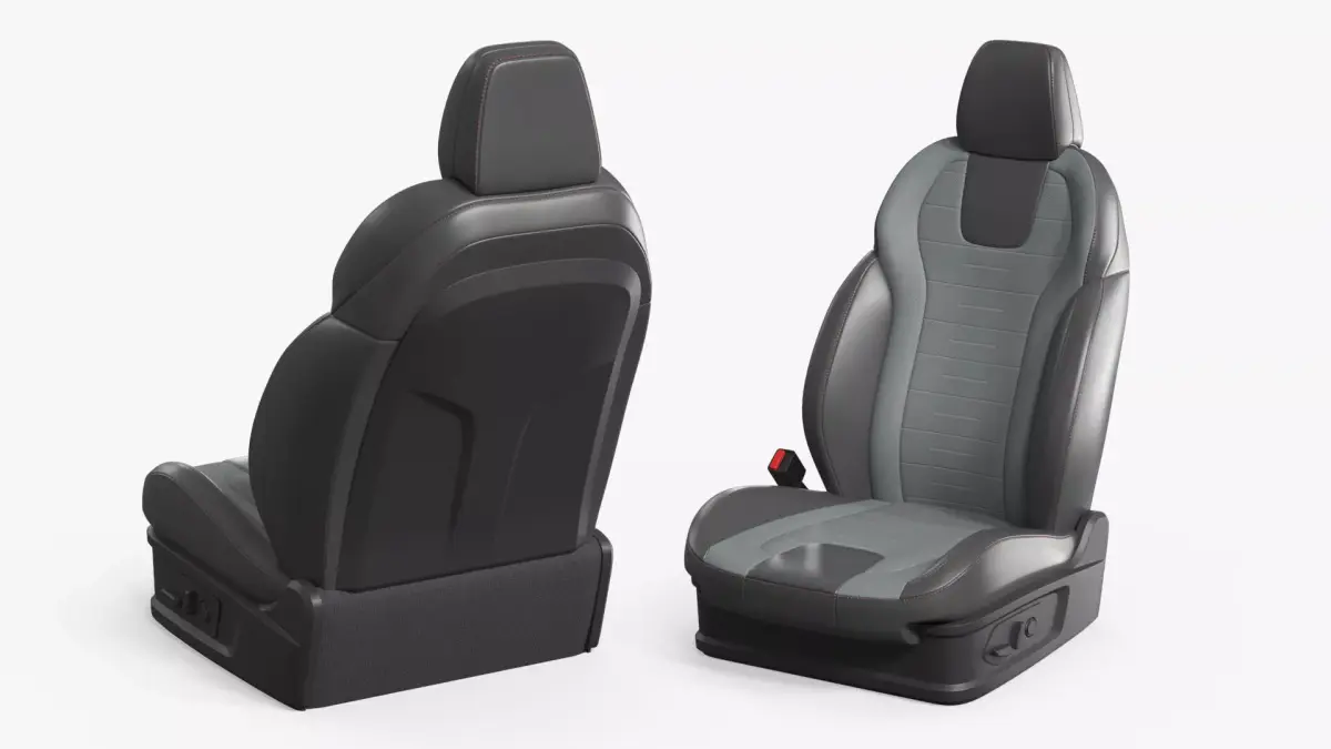 Modern Vehicle Seat With Arm Support 3D model