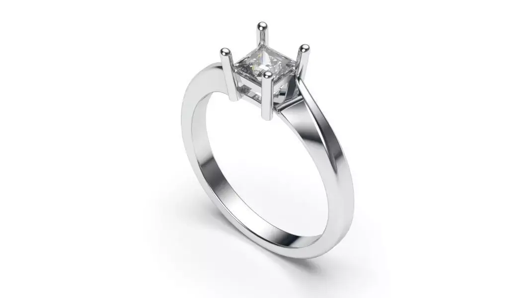 solitaire with ring sizes  8 part S68 3D print model