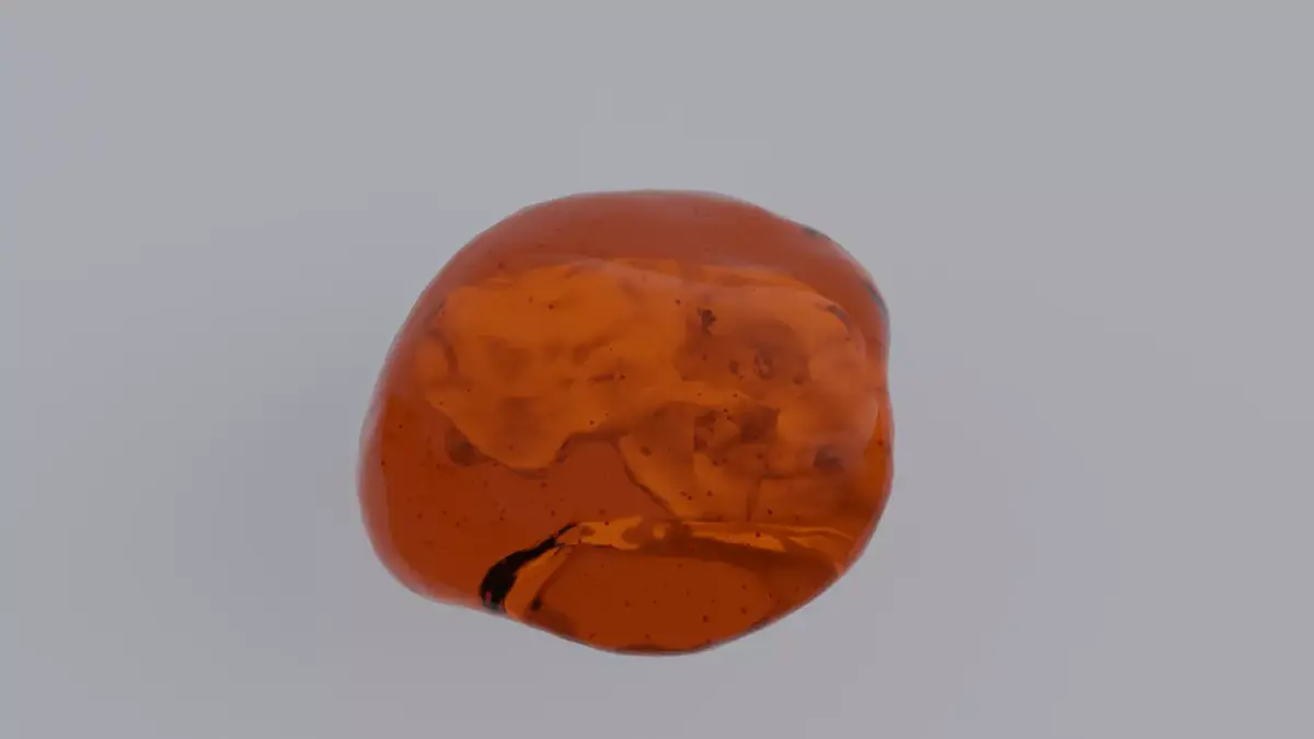 Sea Otter Skull Trapped within Amber 3D model