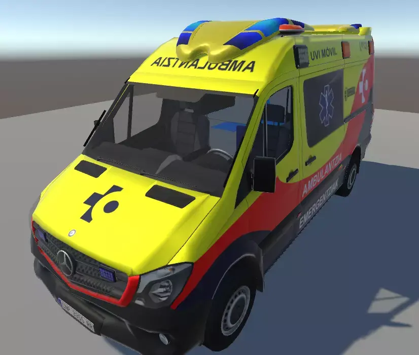 Mercedes Benz Sprinter SACYL Ambulance FBX Model  Low-poly 3D model