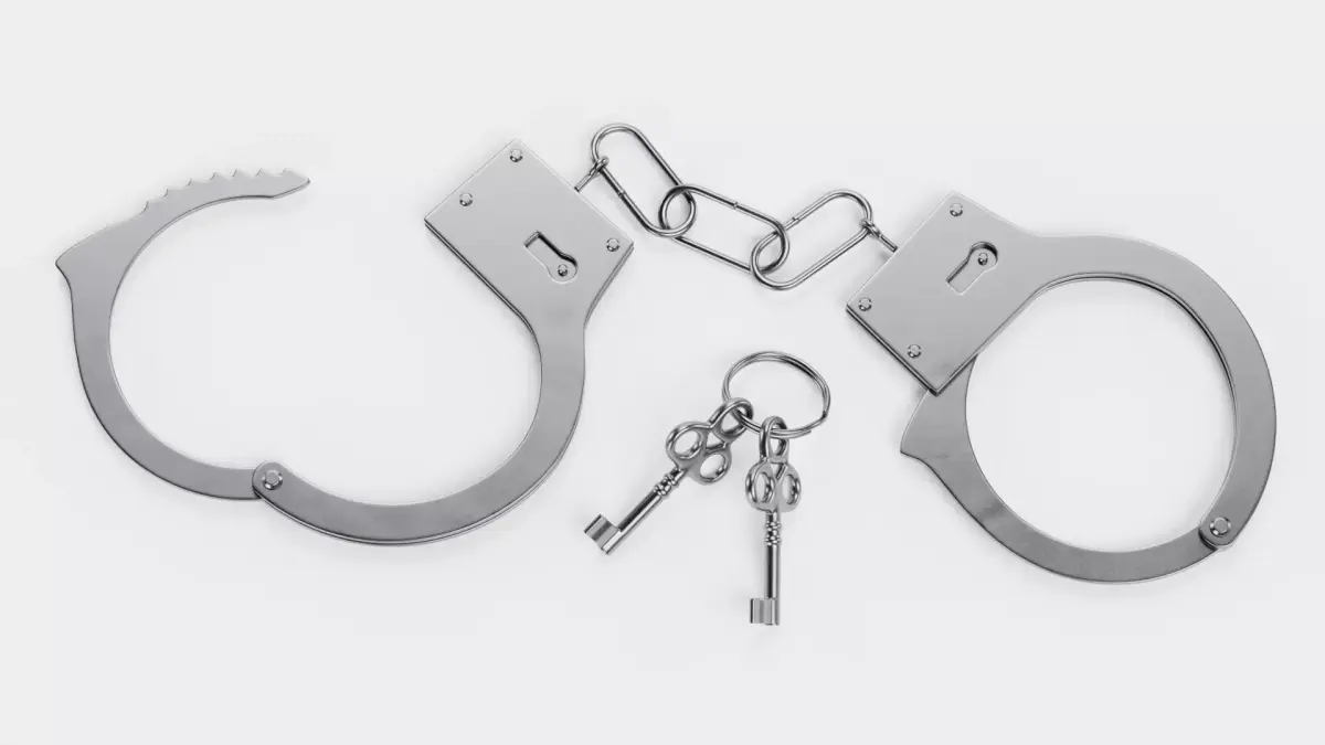 Handcuffs with Keys - Realistic Metal Restraint Set 3D model