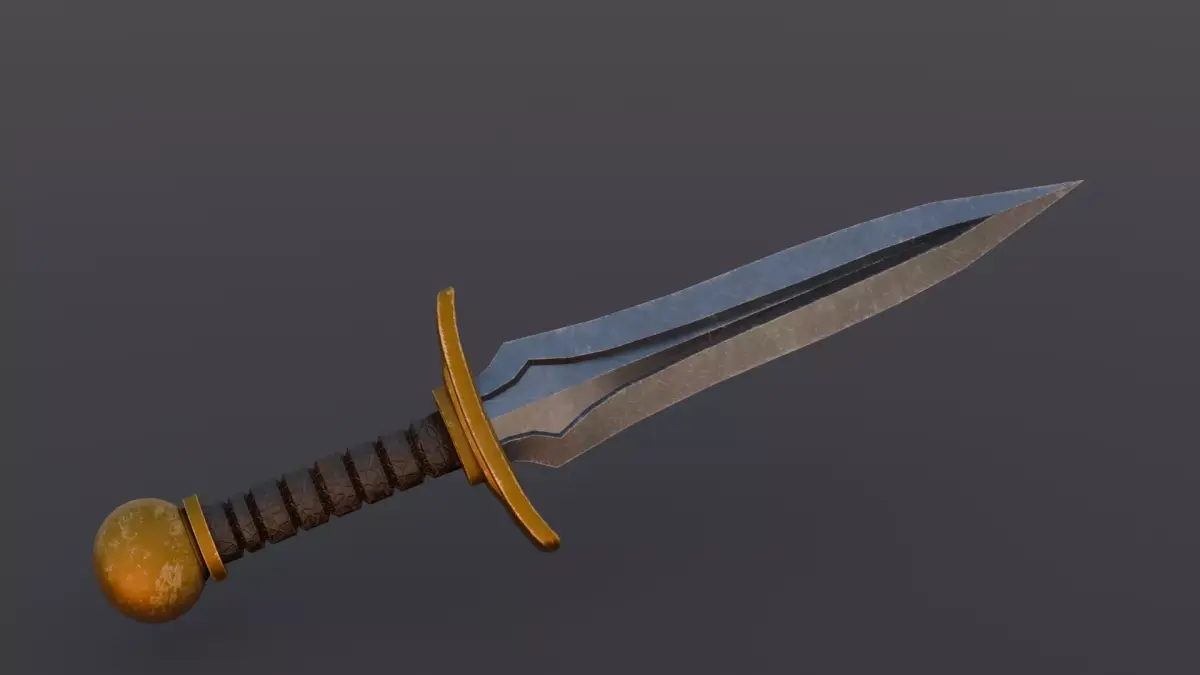  Battle Dagger low poly  Free low-poly 3D model