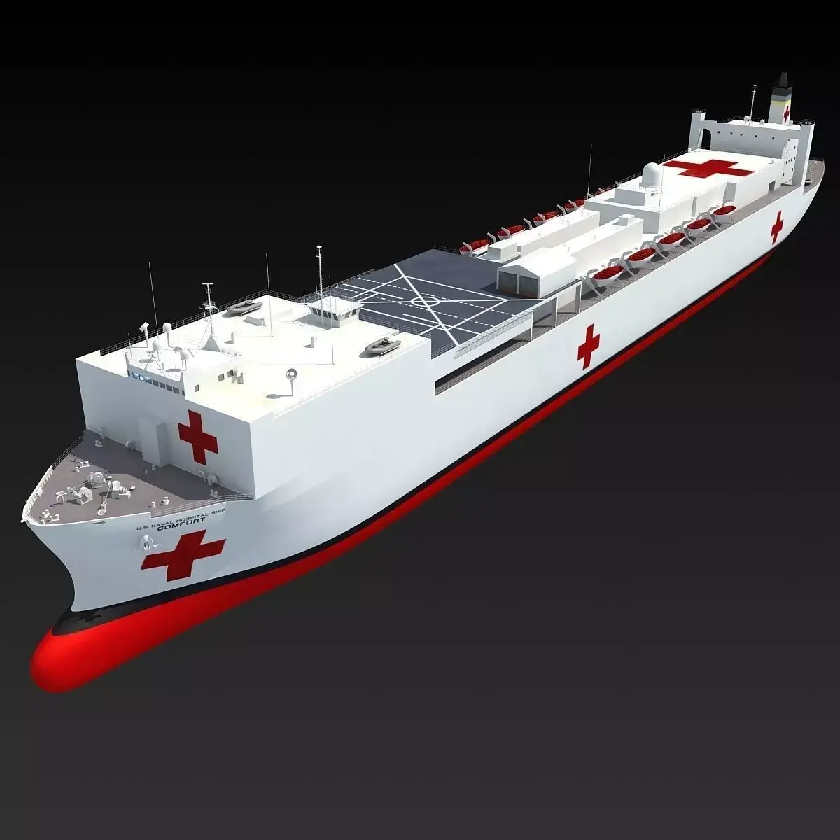 Hospital Ship USNS Comfort 3D model