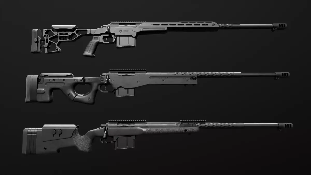 Remington 700 Sniper Rifle Low-poly 3D model