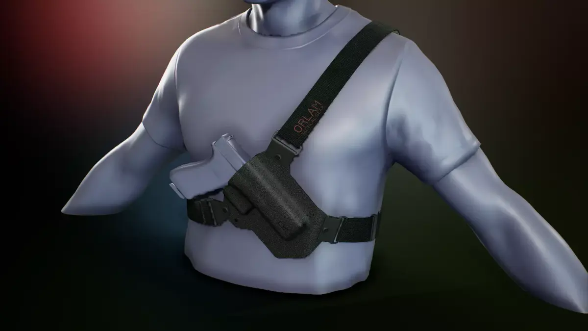 Chest Holster Low-poly 3D model