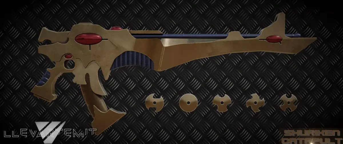 Shuriken Catapult Warhammer 40000 Eldar Low-poly 3D model