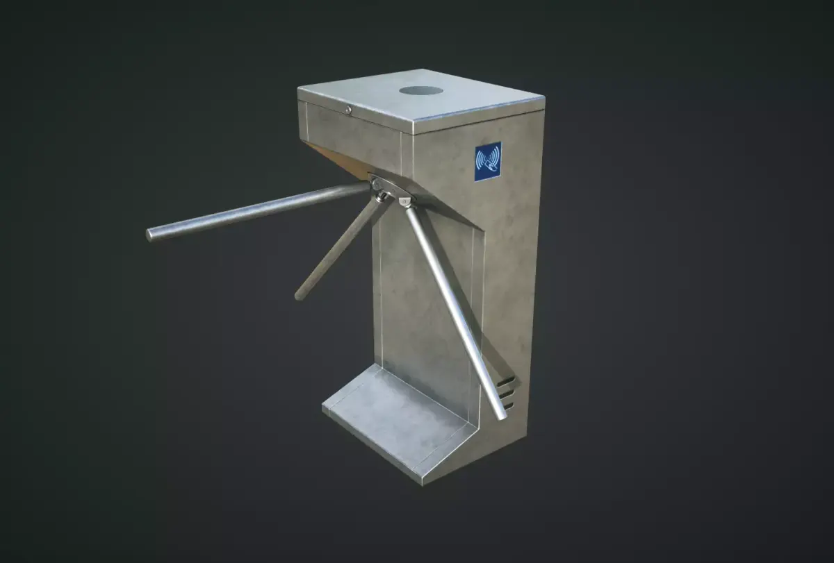 Inteligent Security Flap Gate Low-poly 3D model
