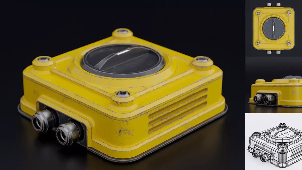 Factory Electrical Switch 11x11x4 Low-poly 3D model