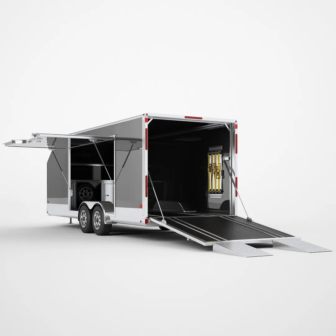 Enclosed Car Hauler Trailer 16 3D model