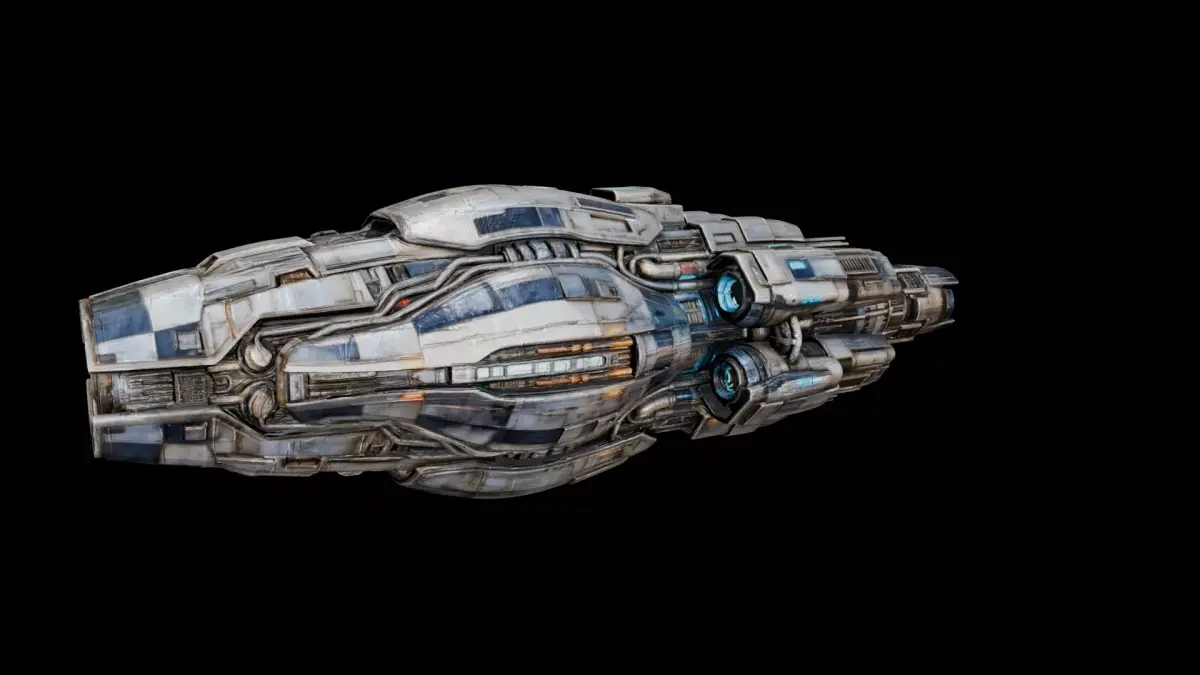 Sci-Fi Heavy Cruiser Spaceship 3D model