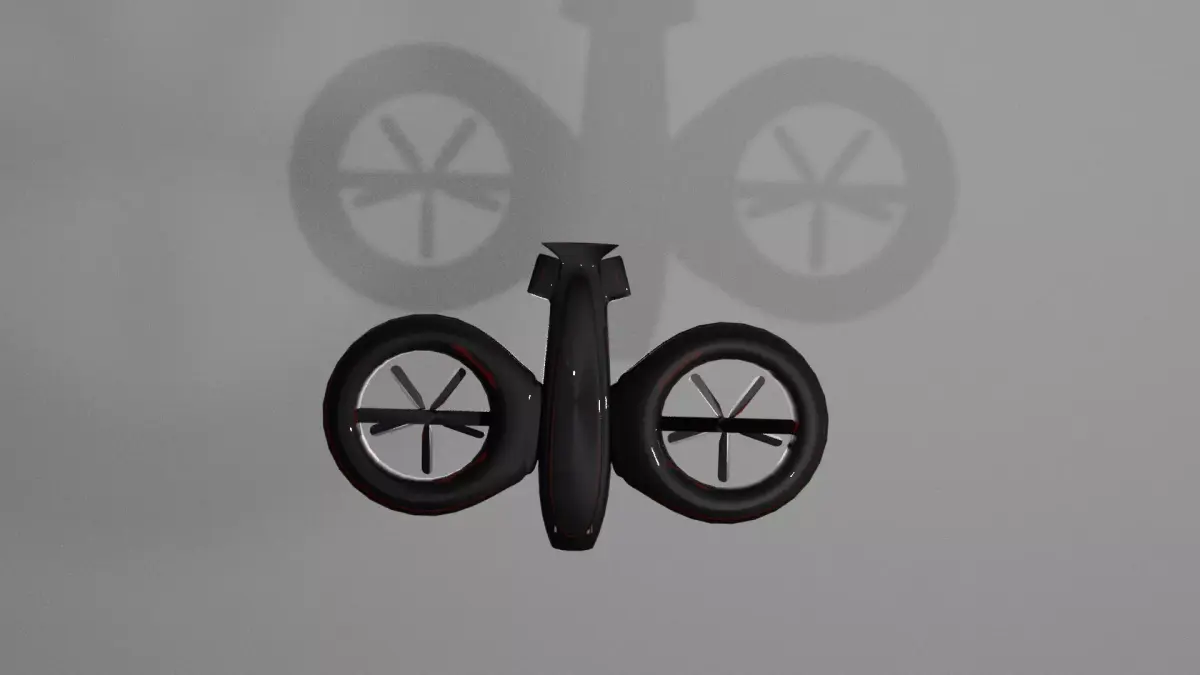 Twin bladed Drone Free low-poly 3D model