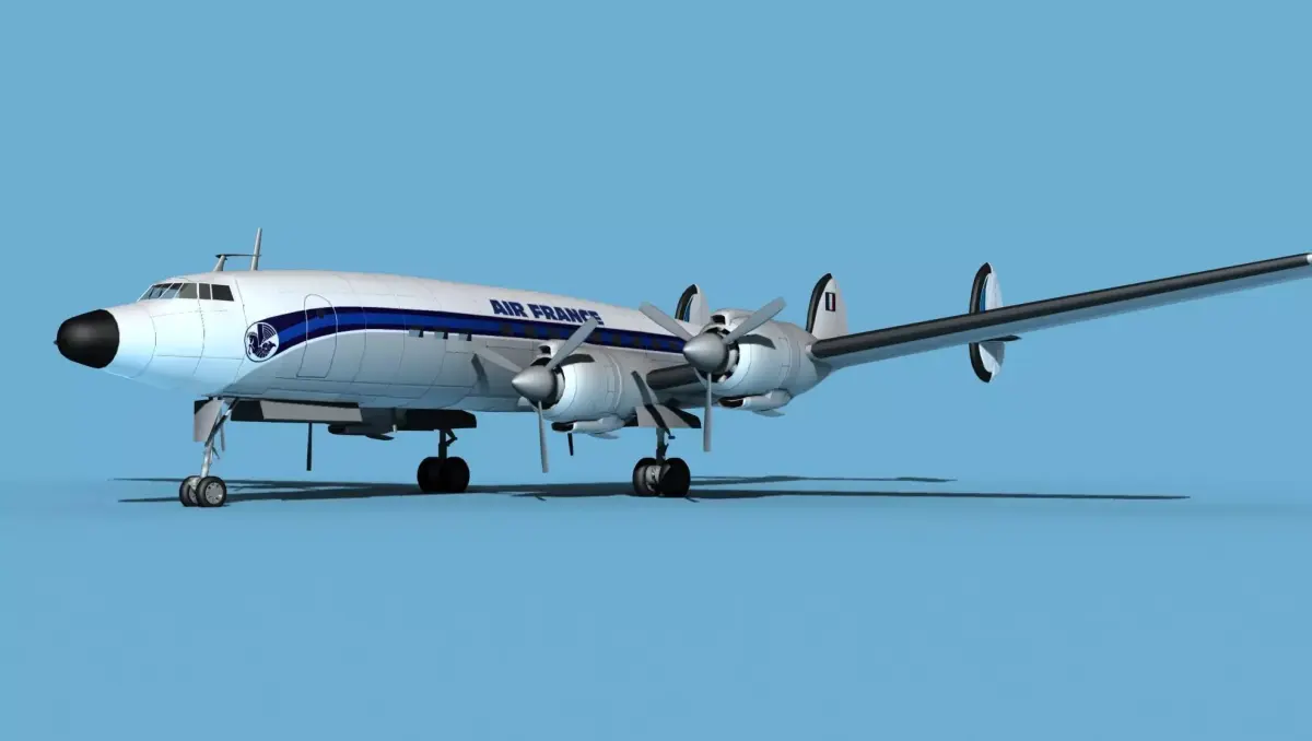 Lockheed L1649 Star Liner Air France 3D model