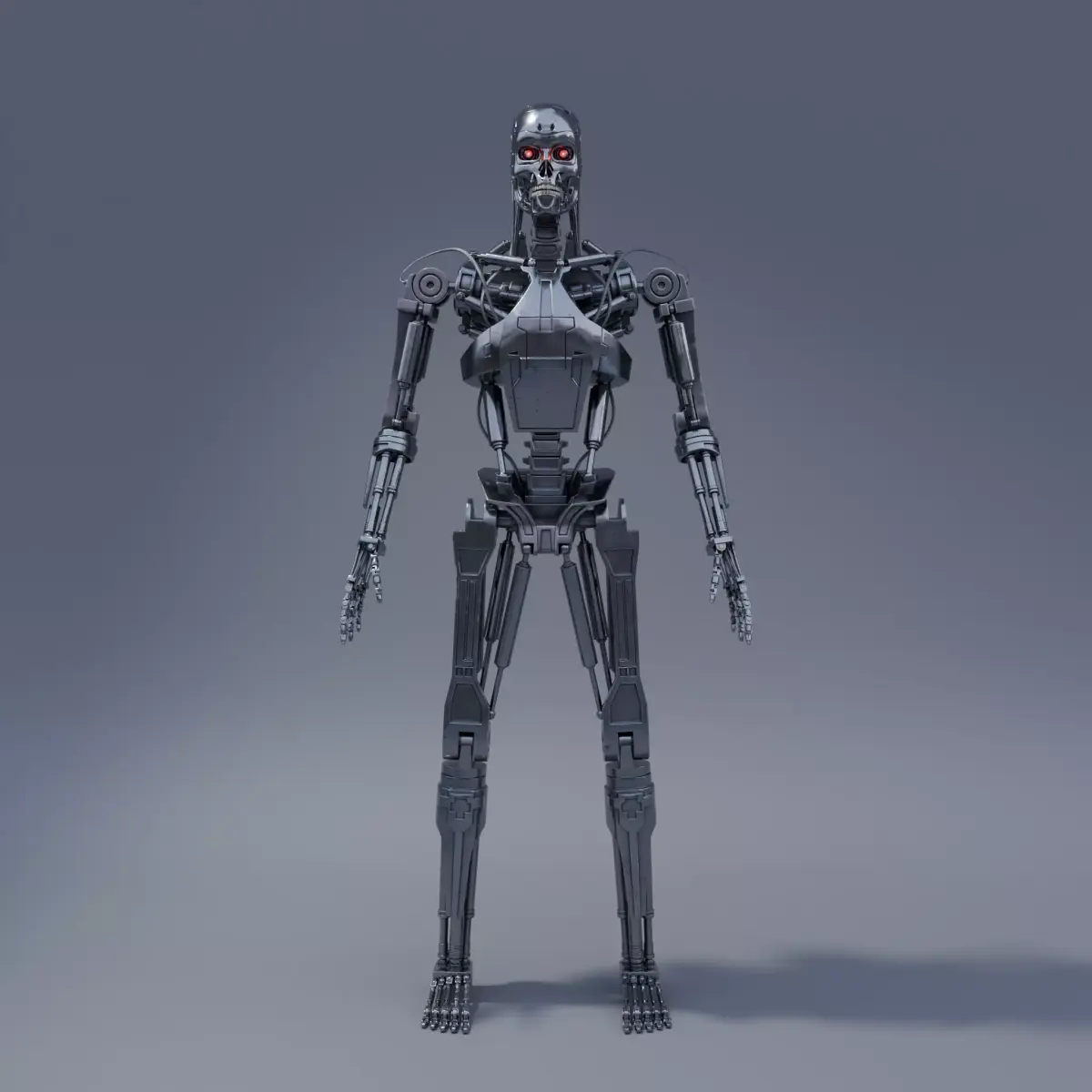 Rigged T-800 Terminator 3D model