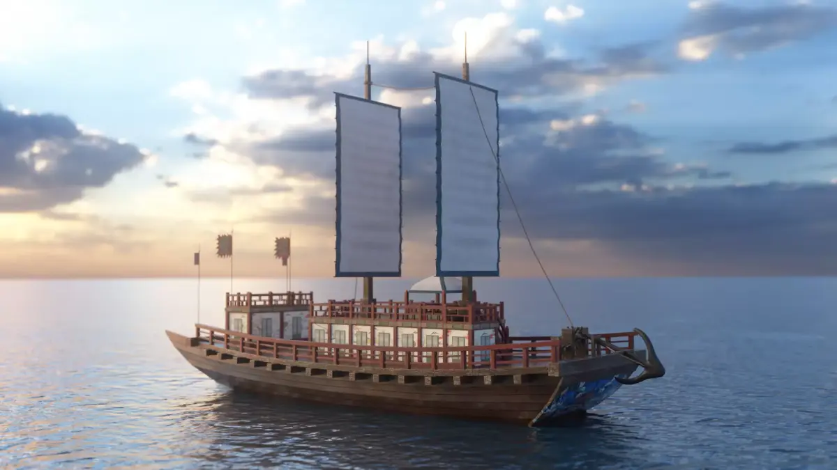 Korean Medieval Ship - Joseon PanOkSeon 3D model 3D model