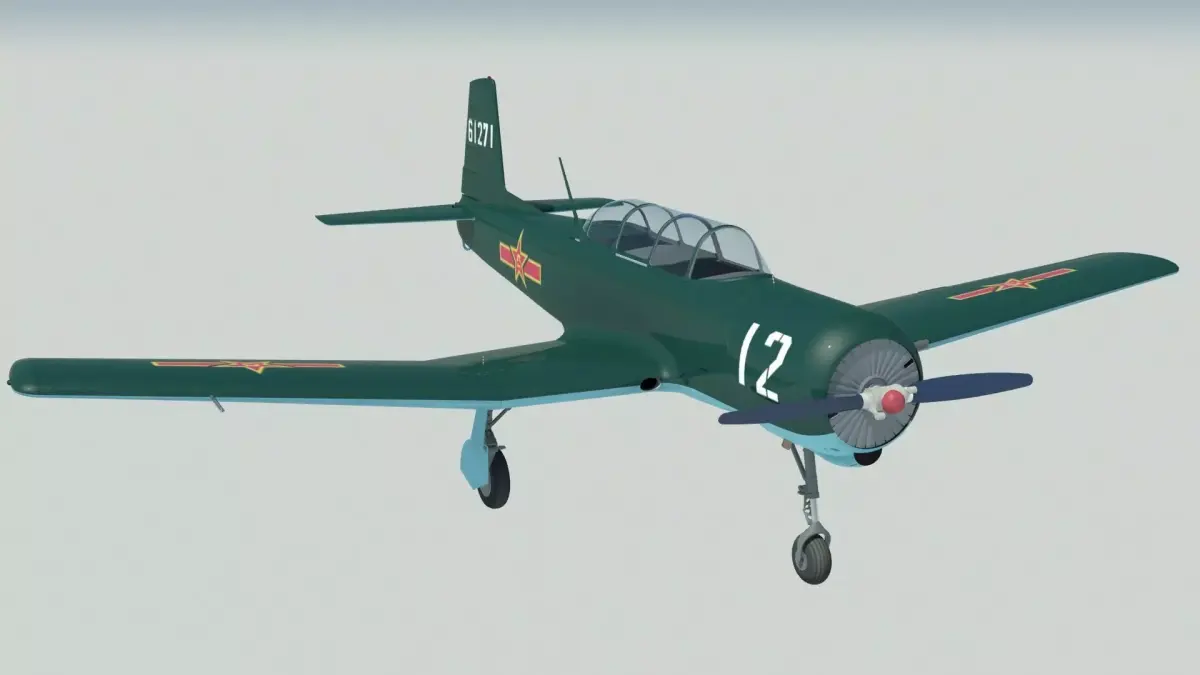 Nanchang CJ-6 Chinese trainer 3D model