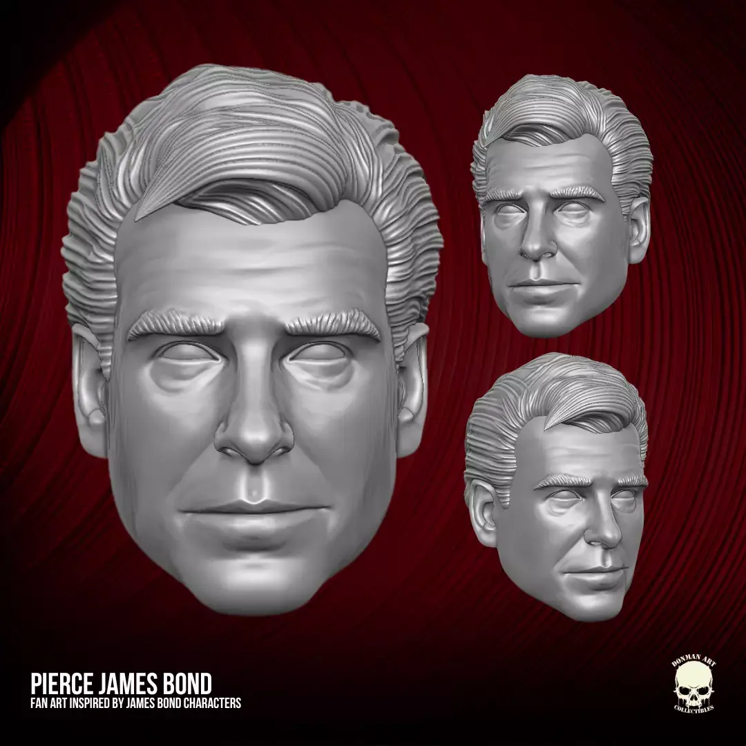 Pierce Brosnan James Bond 3D printable for action figures 3D print model