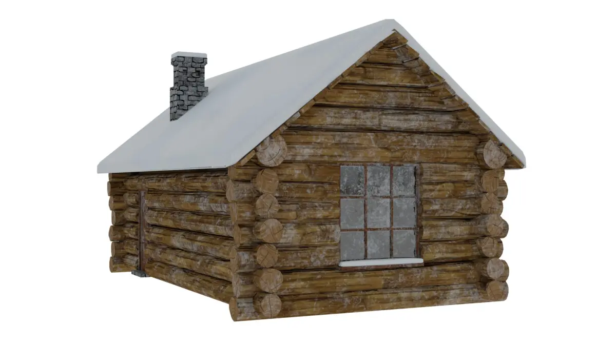  Winter Log Cabin 