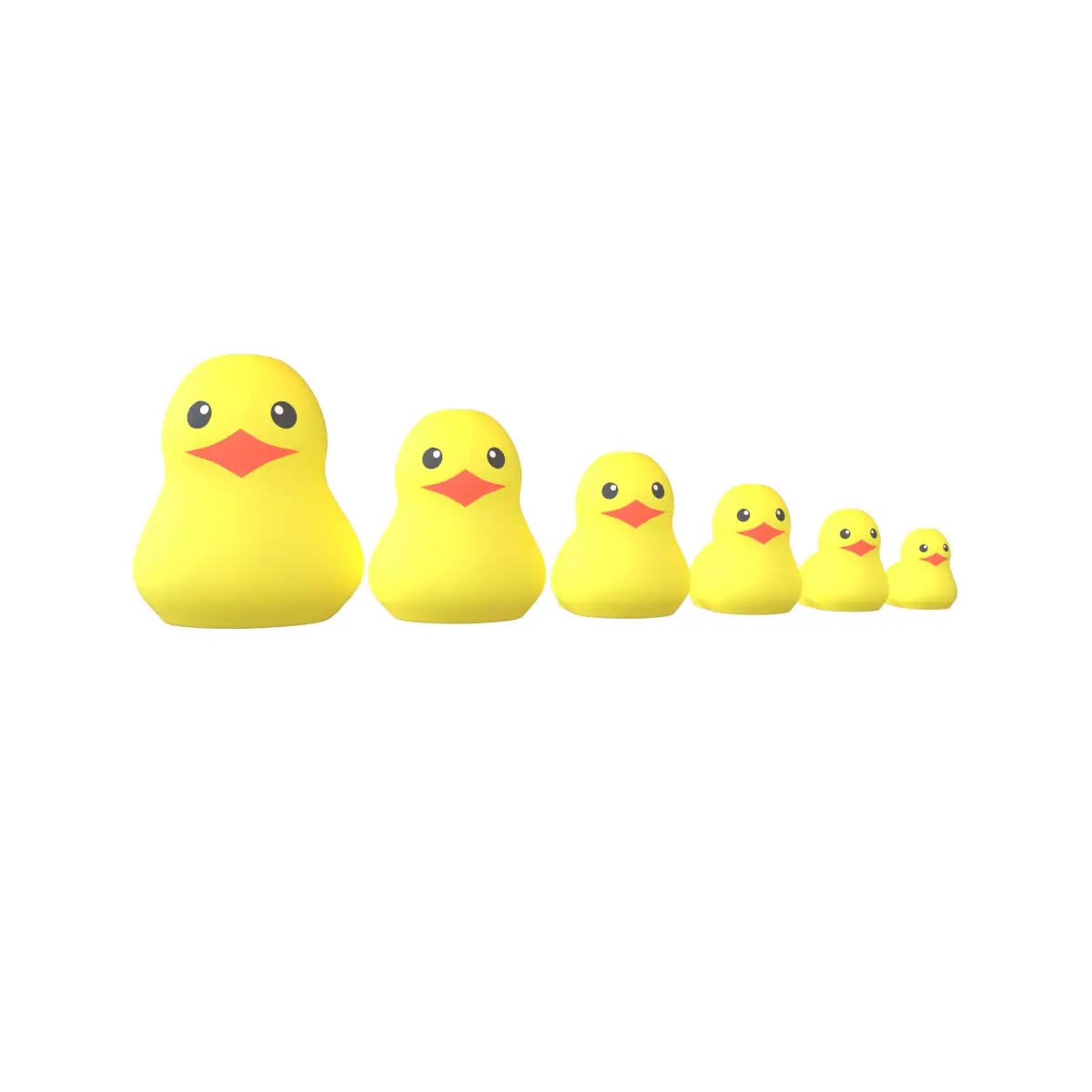 Matryoshka Duck Decoration V1 001 Low-poly 3D model