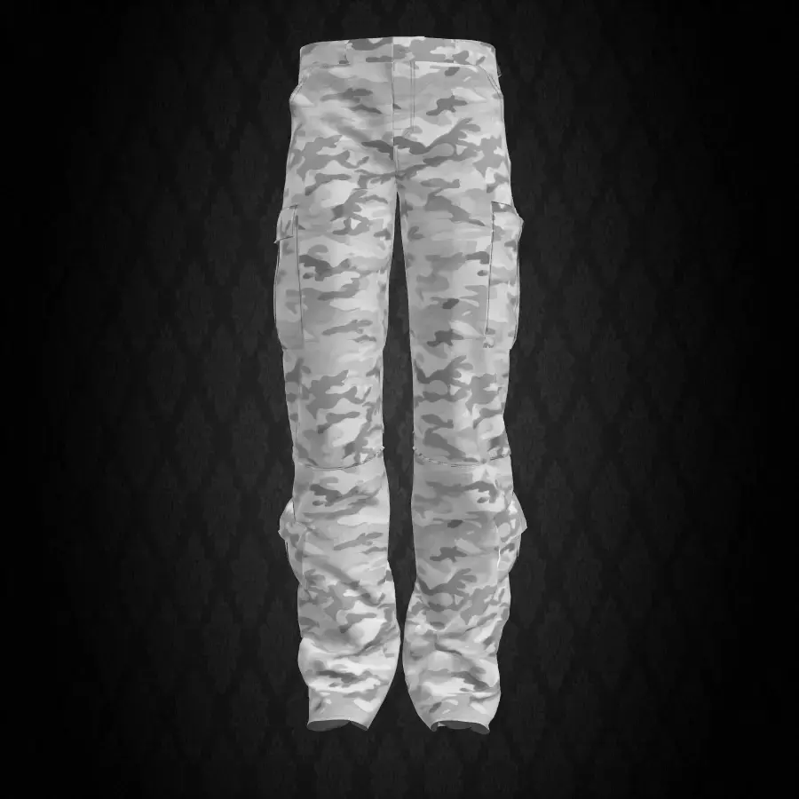  5 Pockets Camo Pants 3D model