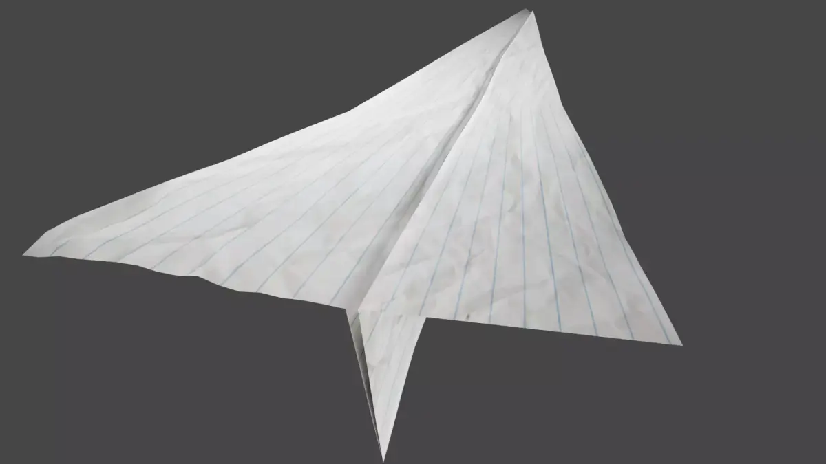 Paper Plane 3D Model 3D model