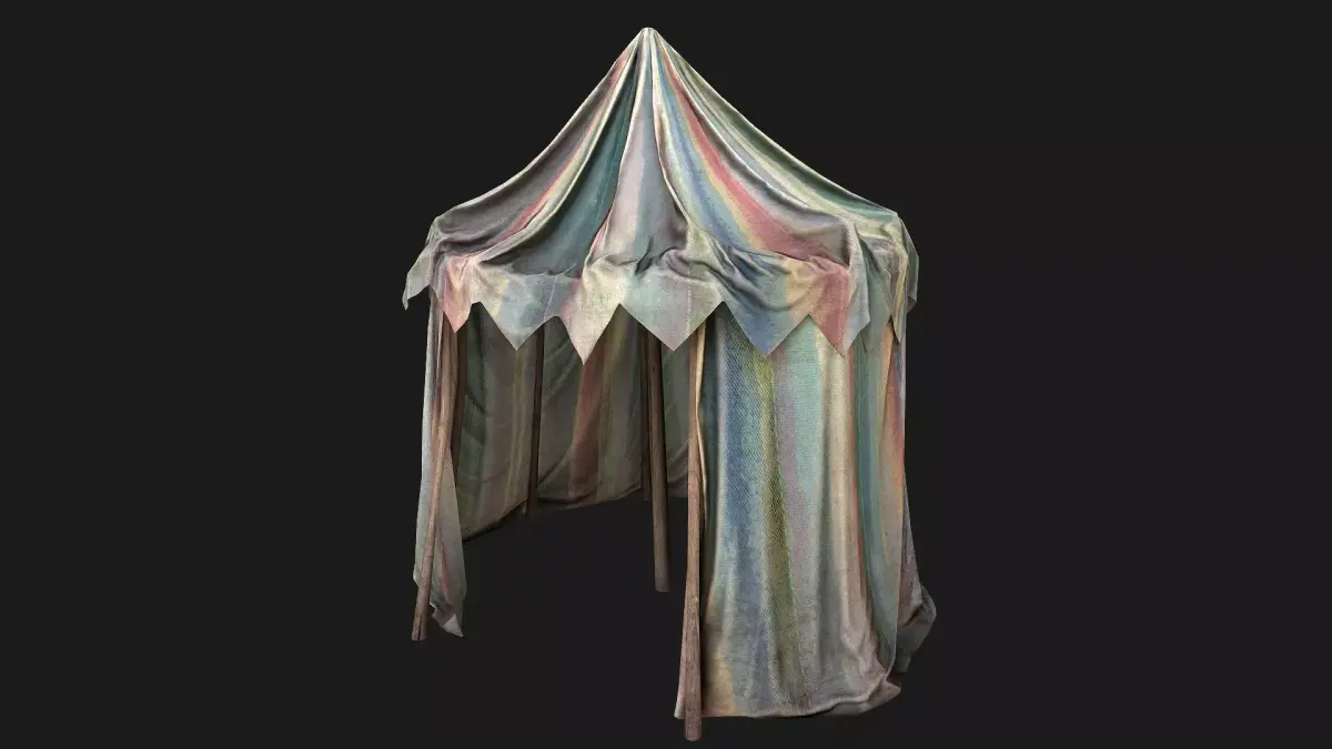 Medieval Circus Tent Market Stall  Low-poly 3D model purchase