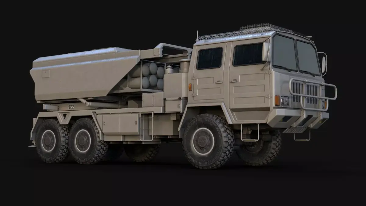 SR-5 MLRS LODs Game Ready Rigged Low-poly 3D model