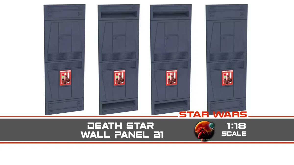 Death Star Wall Panel - B1 - 1-18 scale Kenner Hasbro 3D print model