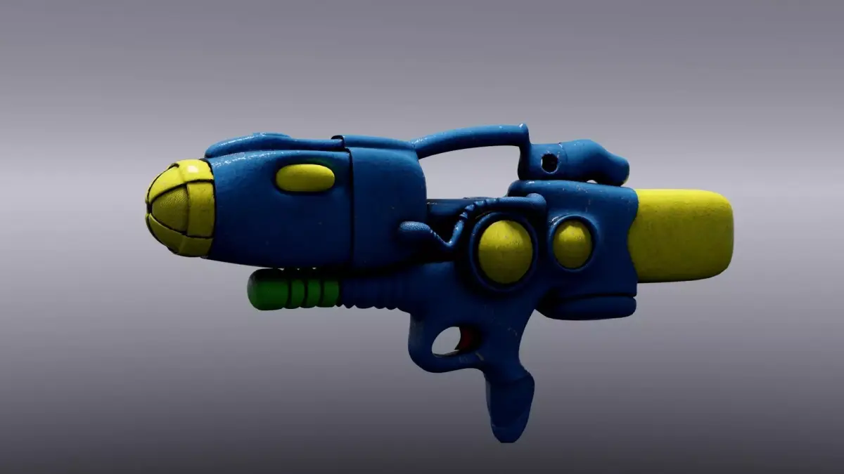 Watergun Low-poly 3D model