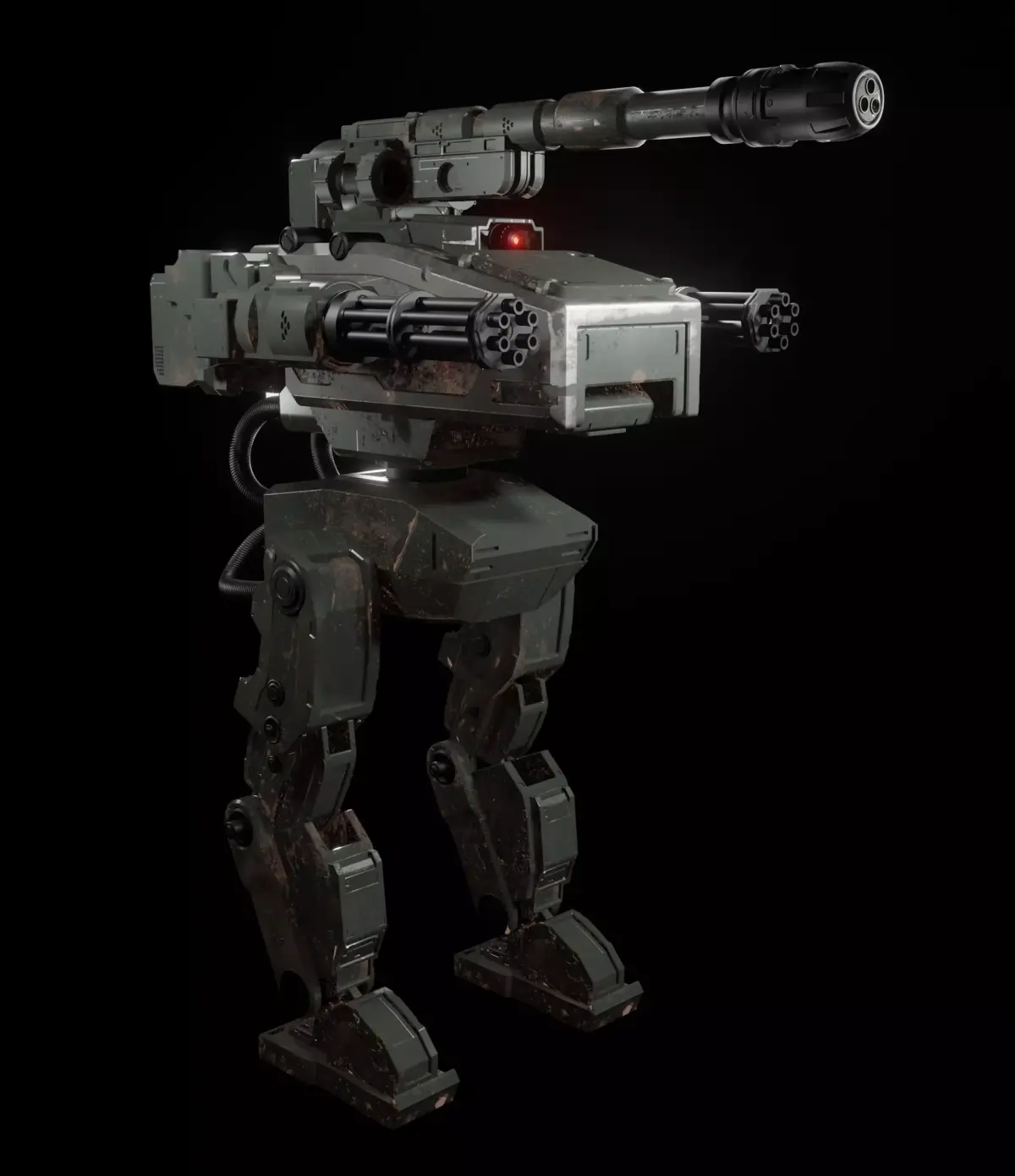 Military  robot Low-poly 3D model