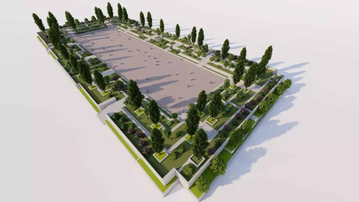public park-Private Park Landscape 3D model 21