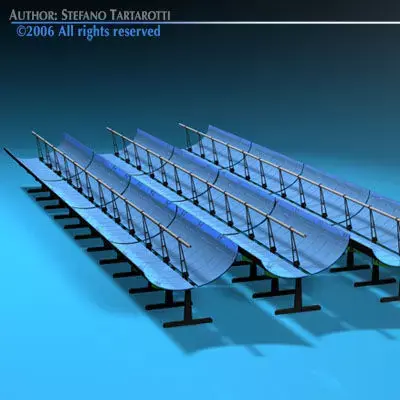 Solar thermodynamic panels 3D model