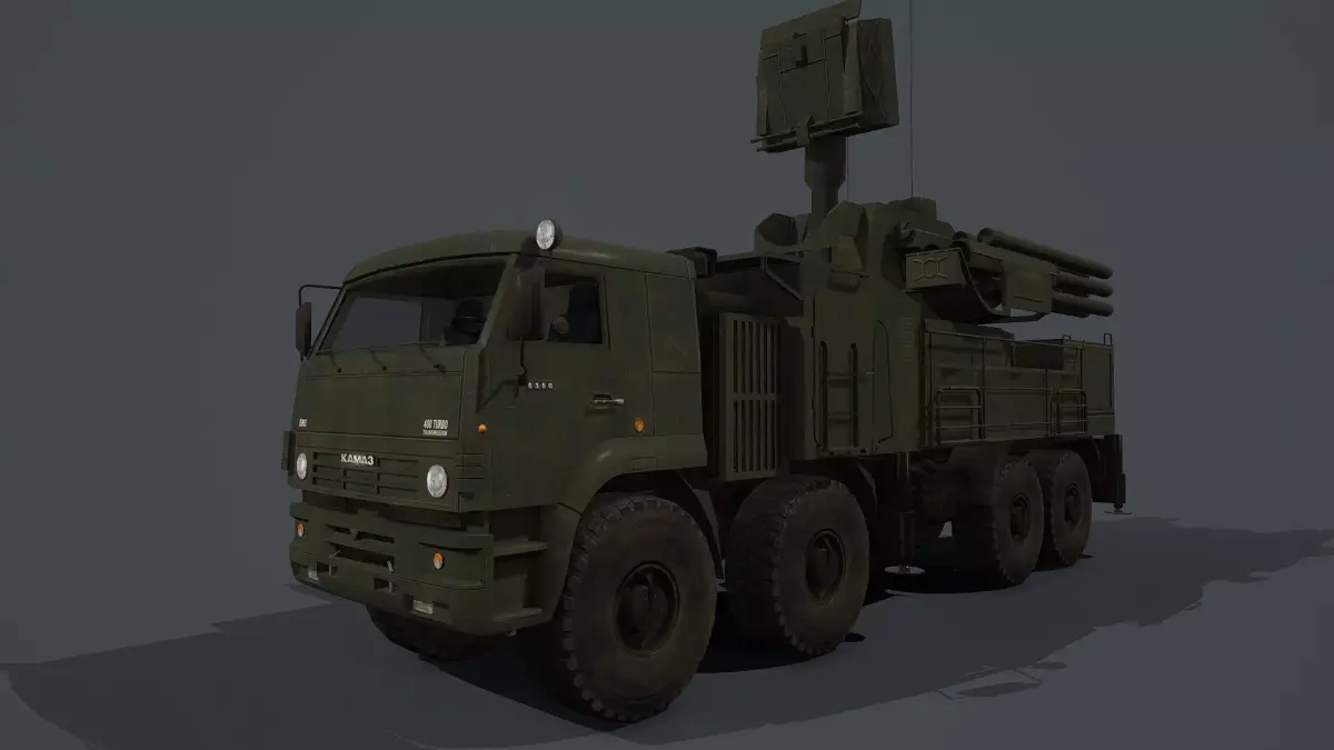Pantsir S1 and S2 pack Low-poly 3D model