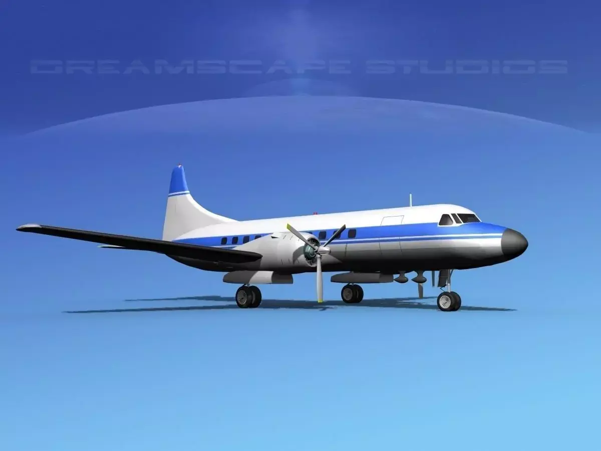 Convair CV-340 Corporate 3 3D model
