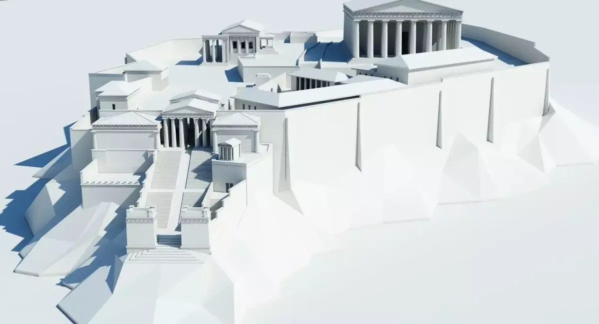 Acropolis 3D Model greek temple 3D model
