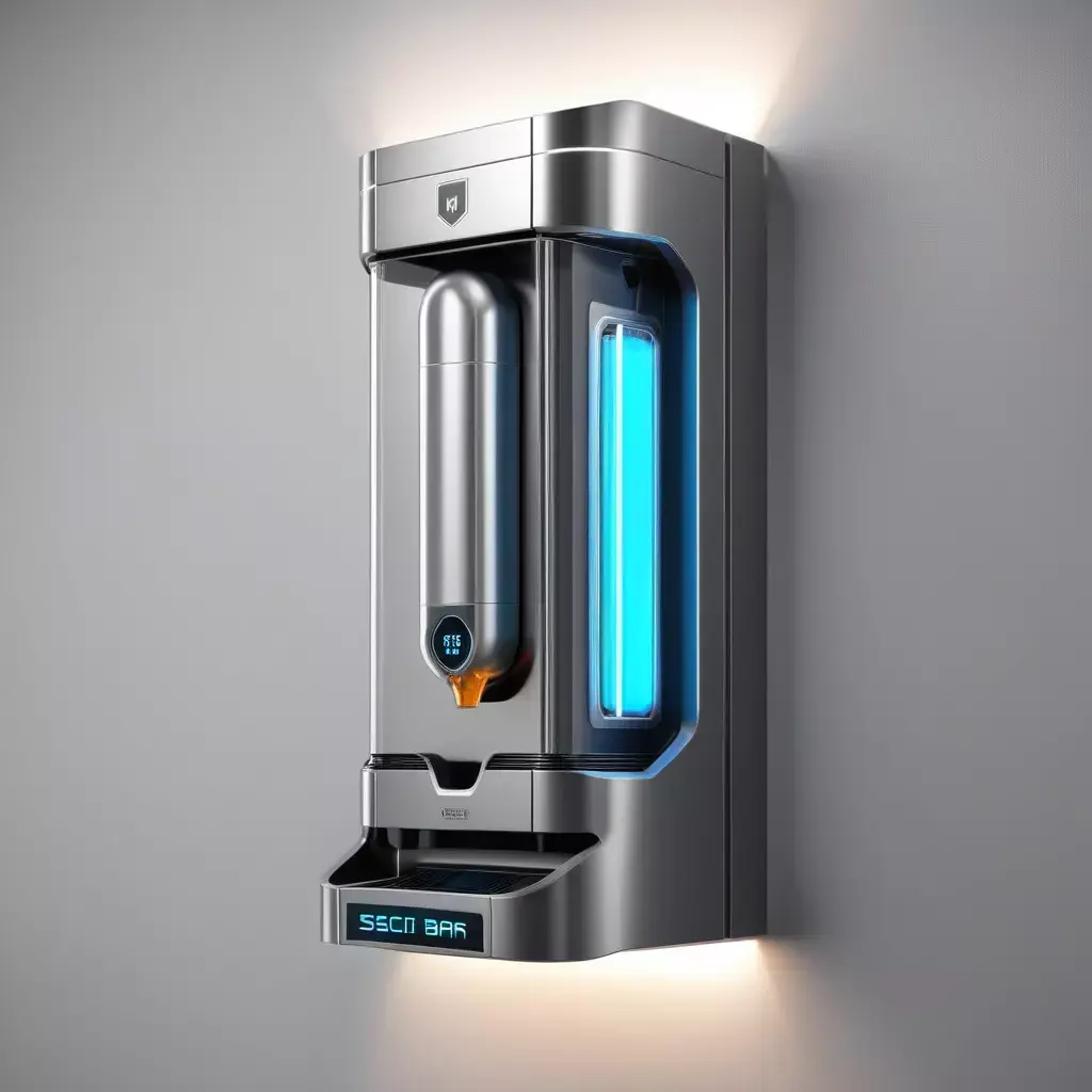 Futuristic WallMounted Smart Dispenser 3D model