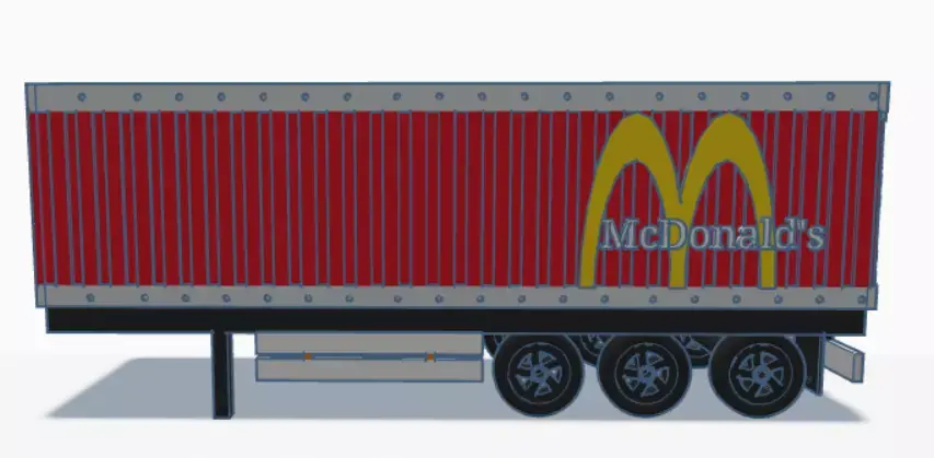 Container Trailer McDonalds 3D model