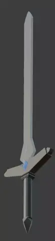 SAO Kirito ALO Blue Longsword Free low-poly 3D model