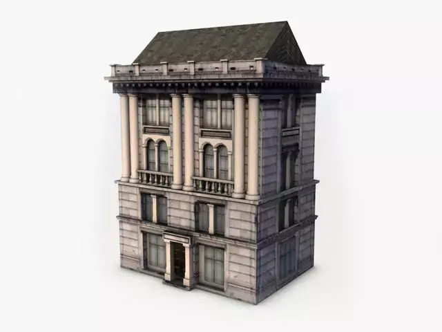 Classic Building Low-poly 3D model