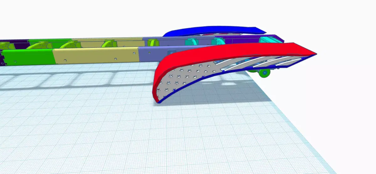 1-25th American flag semi truck and trailer fenders 3D print model